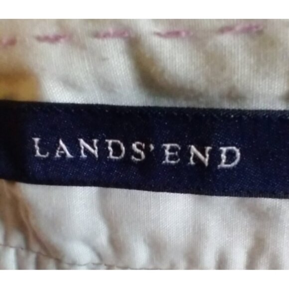 Lands' End Skort Black Cotton 4-Pockets Zipper Topstitch Detail - Size 14 - Picture 8 of 8